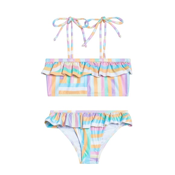 Kenny Flowers Other - Kenny Flowers North Shore Girls Striped Ruffle Bikini Set 2T